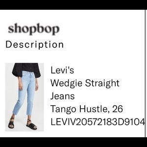 Levi Wedgie Straight Jeans!!!